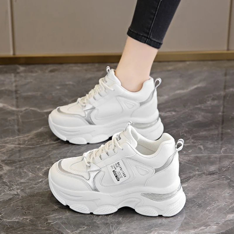 Zapatillas de Mujer Suela Gruesa con Alzas - Casual y Deportivo