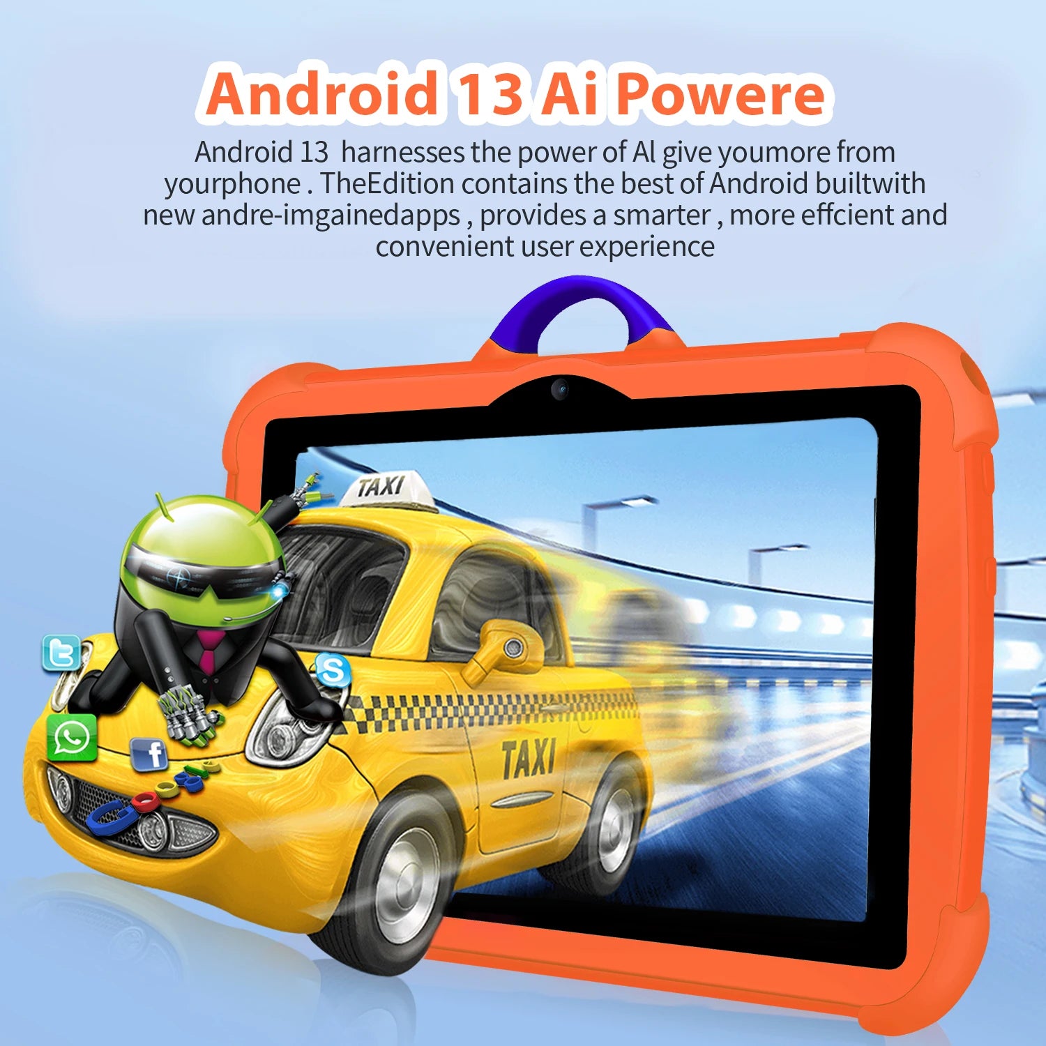 Nueva Tablet PC de 7 Pulgadas con WiFi 5G para Niños, el Mejor Regalo, Tablet Educativa con Juegos para Niños, Android, Quad Core, 4GB RAM, 64GB ROM
