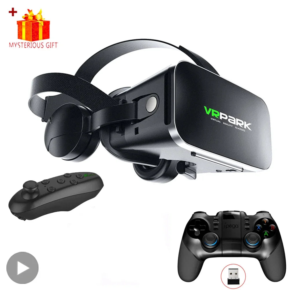 Gafas de realidad Virtual VR, auriculares 3D, dispositivos Bluetooth, casco para teléfono inteligente, lentes, auriculares Viar para teléfono inteligente, móvil