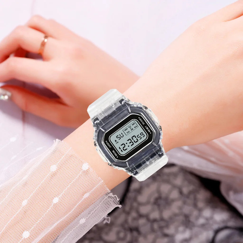 Reloj Electrónico Deportivo Digital LED Cuadrado