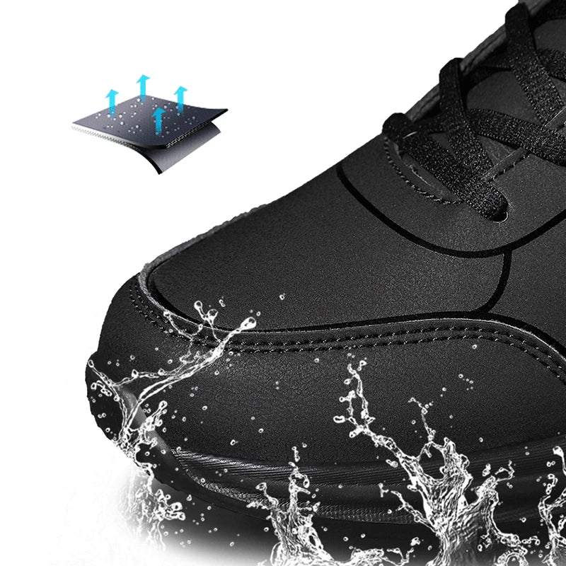Nuevos zapatos para correr para hombre, zapatillas cálidas de invierno para hombre, zapatos antideslizantes transpirables para caminar para hombre, zapatos informales suaves con cordones, ligeros