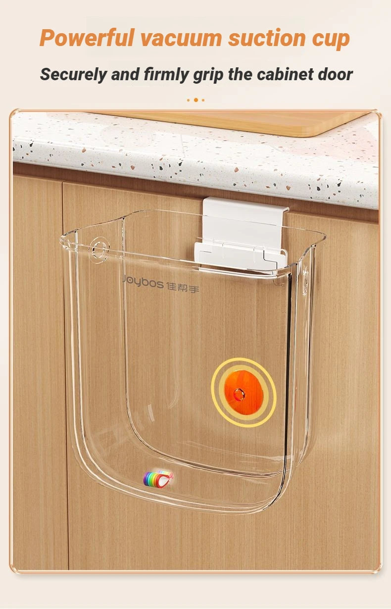 Cubo de basura colgante Joybos plegable con tapa para cocina y baño