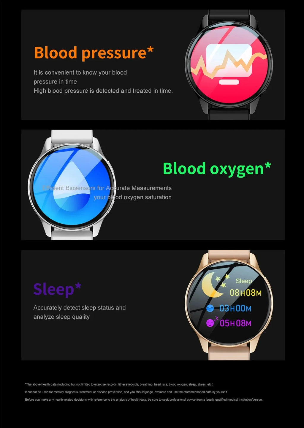 LIGE Reloj Inteligente Global Presión Arterial