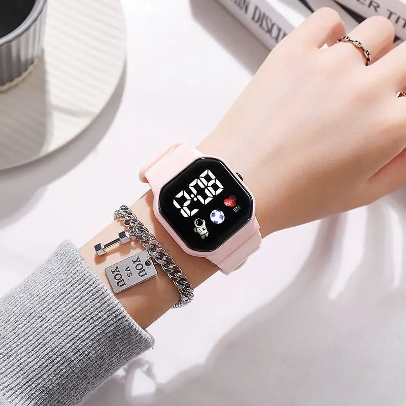 Reloj Digital LED Deportivo para Niños Resistente al Agua