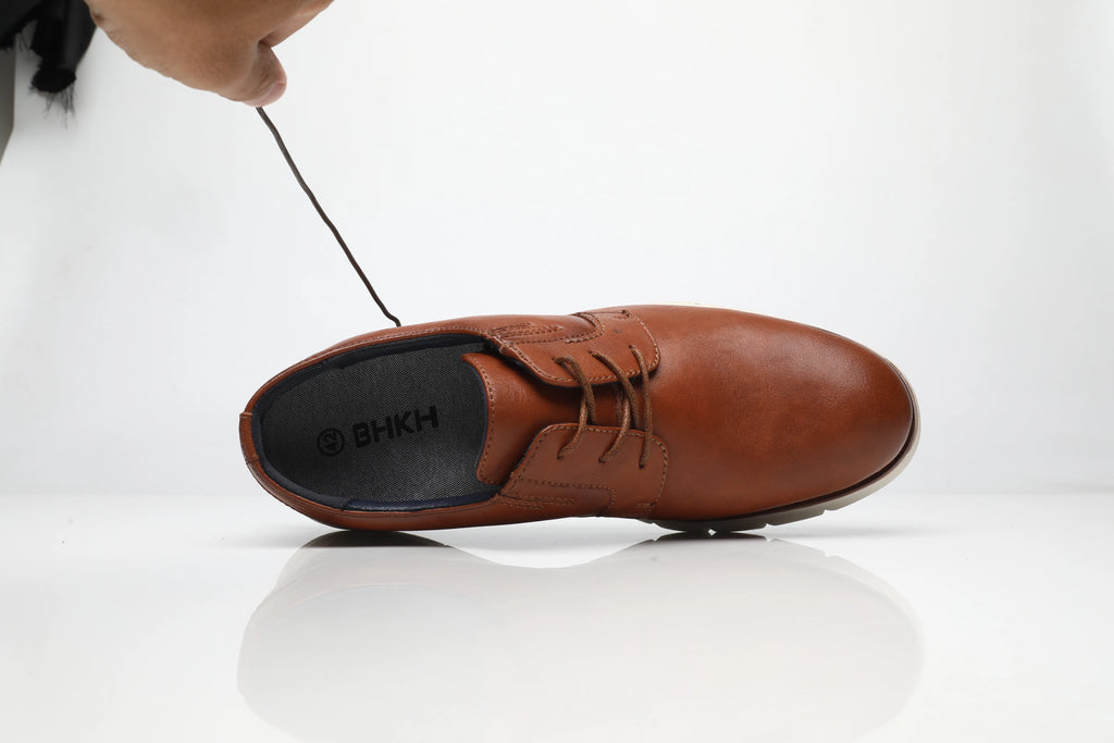 Zapatos Casuales de Cuero para Hombre con Cordones