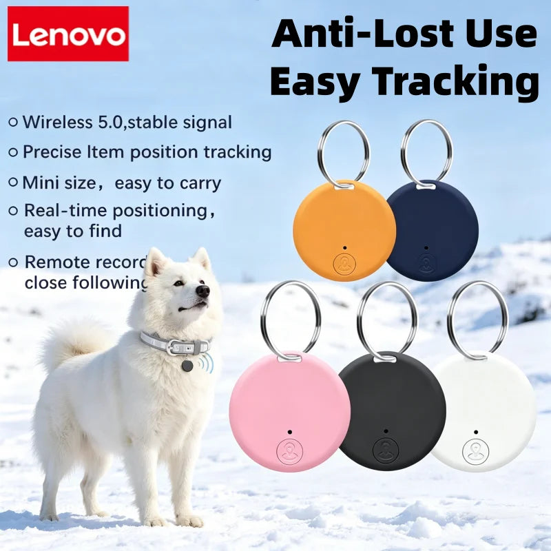 Localizador GPS Bluetooth 5.0 Lenovo Mini para Perros, Dispositivo Antipérdida para Mascotas, Niños, Bolsos, Carteras, Rastreador Inteligente