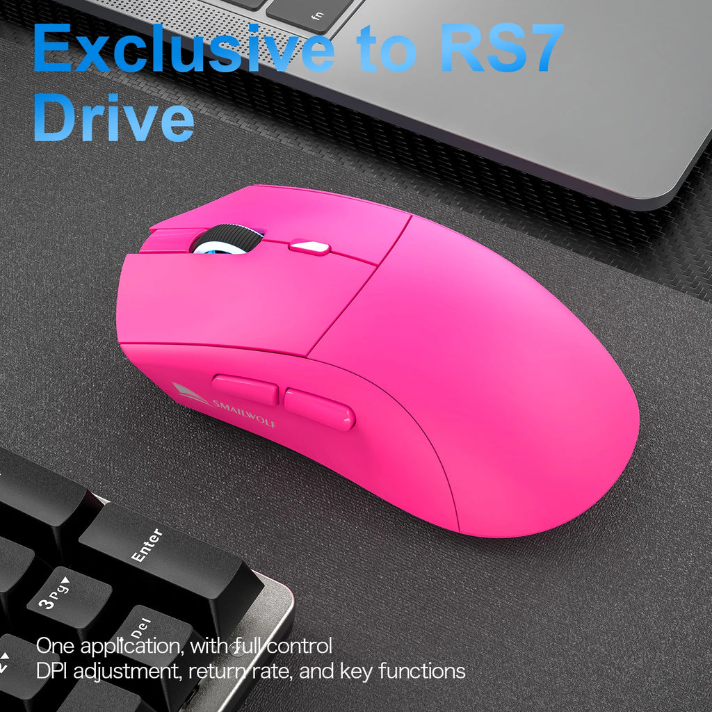 SMAILWOLF RS7 Bluetooth ratón inalámbrico para juegos PAW3311 controlador macro ordenador portátil ordenador de escritorio juego de oficina 20000dpi
