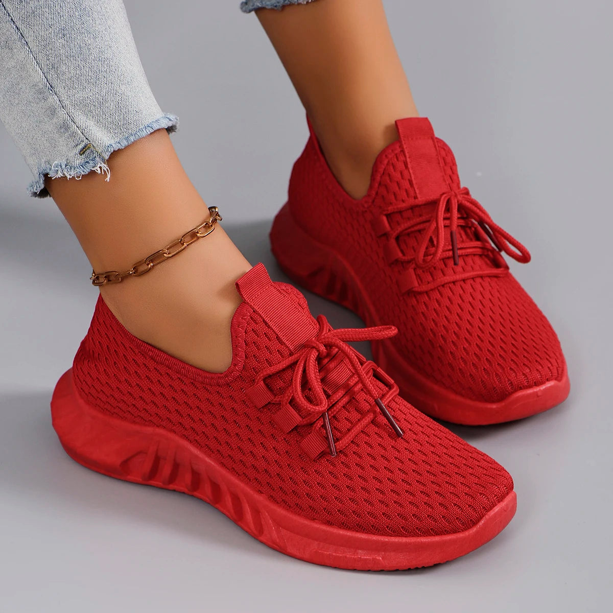 Zapatillas deportivas de malla transpirable para mujer