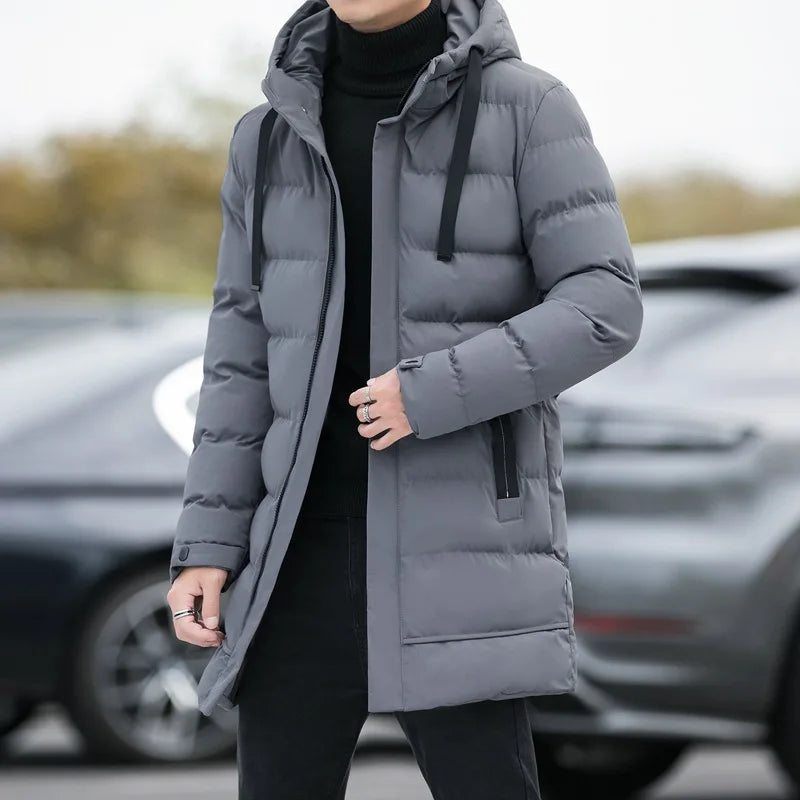 Campera con Capucha para Hombre – Abrigo de Invierno Grueso