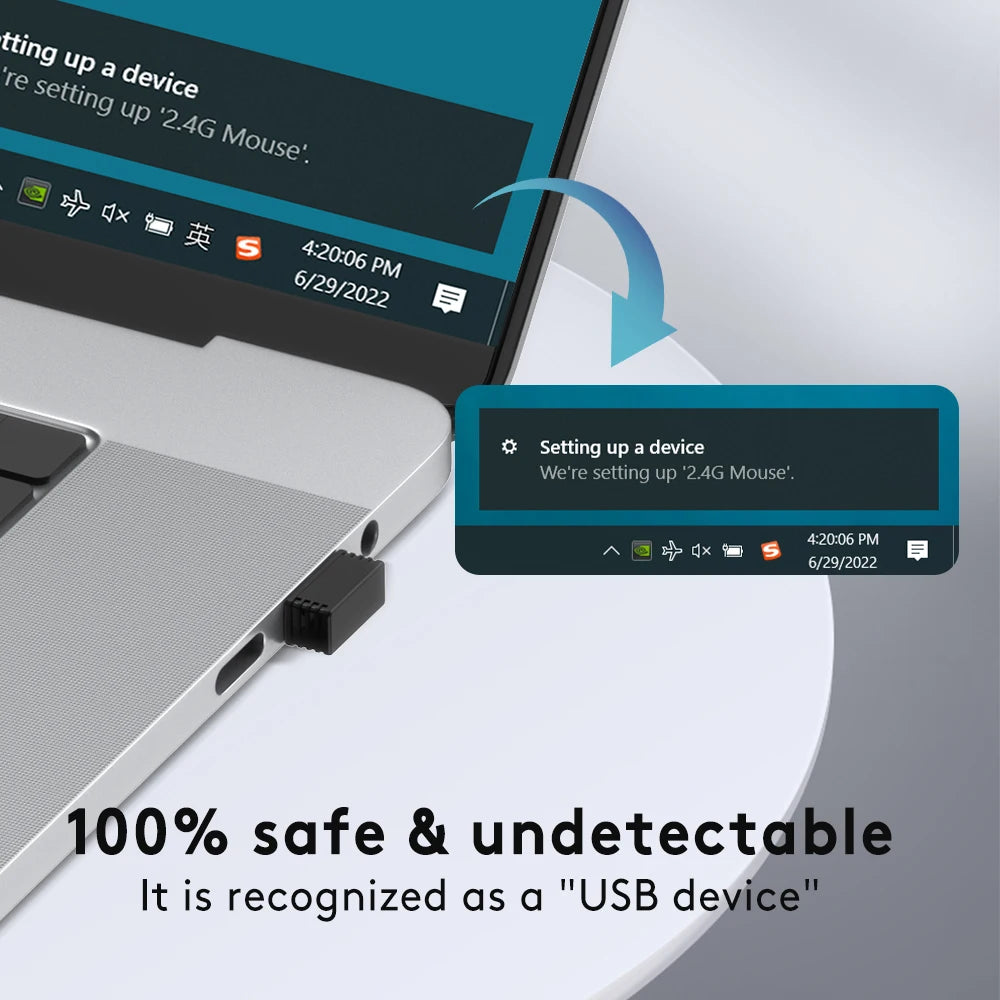 Jigglers de ratón inalámbrico, agitador de puerto USB automático indetectable, Wiggler para ordenador portátil, mantiene el movimiento del ratón despierto
