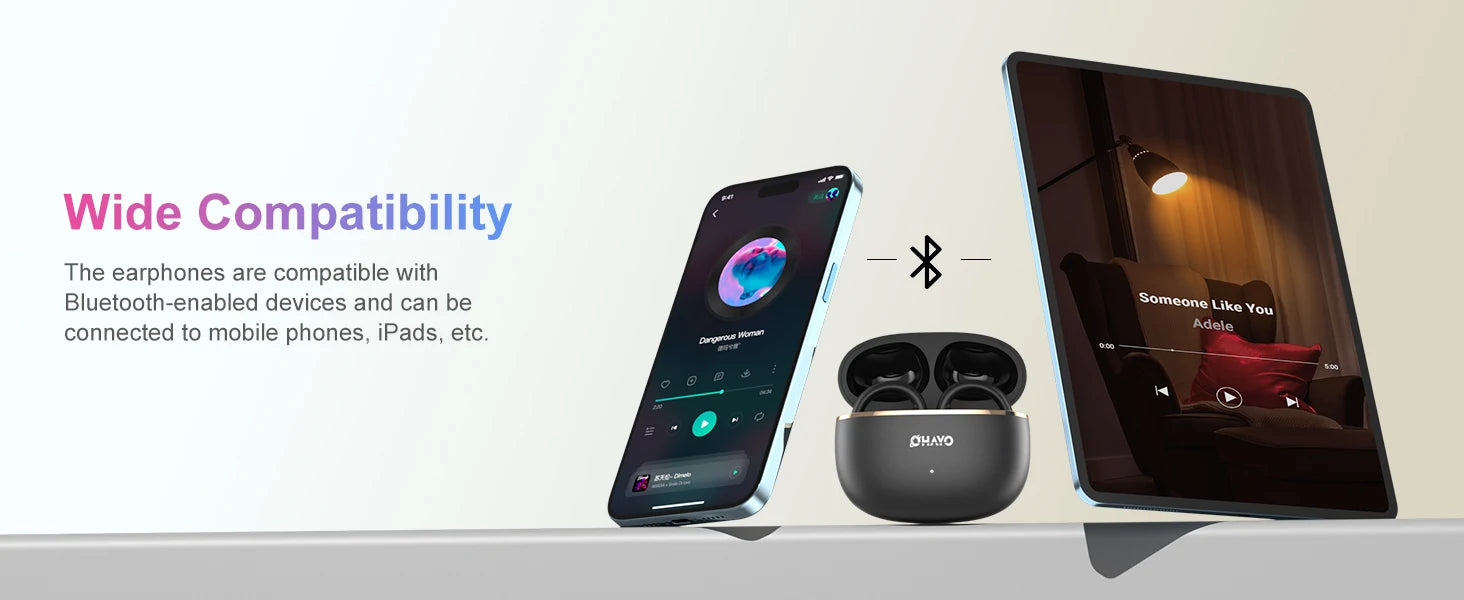 Ohayo A7 auriculares con Clip para la oreja auriculares inalámbricos Bluetooth 5,4 TWS auriculares abiertos con Clip impermeables con 4 micrófonos 40H de tiempo de reproducción
