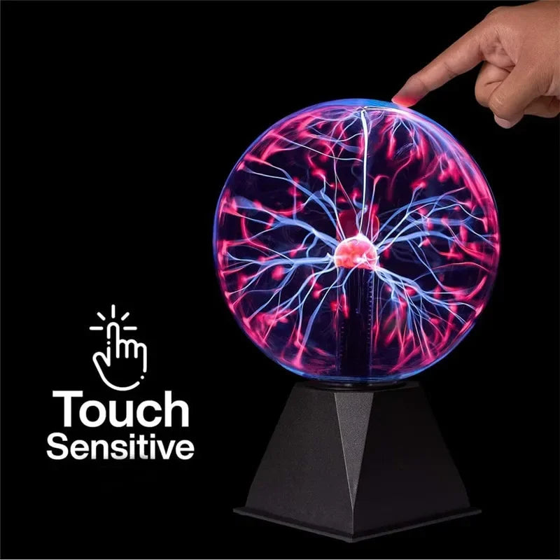 Lámpara de Plasma Mágica LED, Bola de Cristal Táctil para Decoración