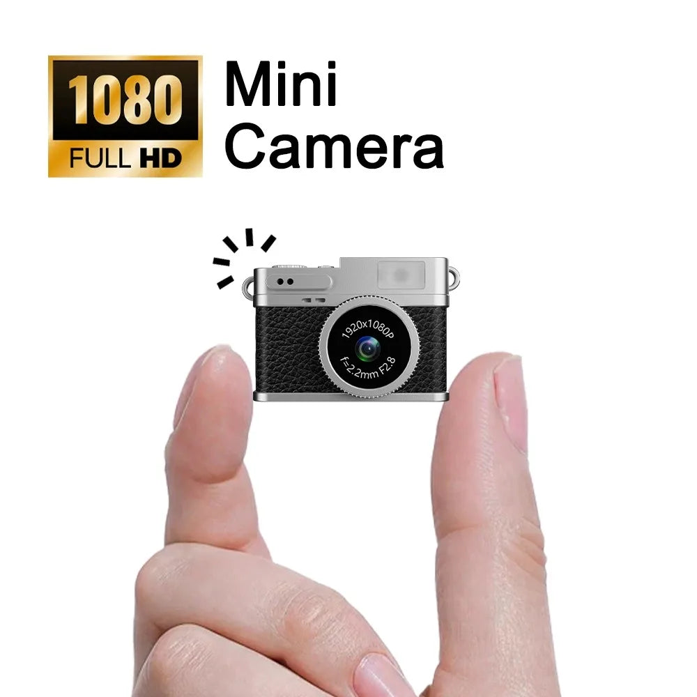 Mini Cámara Digital 1080P con Pantalla IPS, Grabadora de Video Portátil Retro