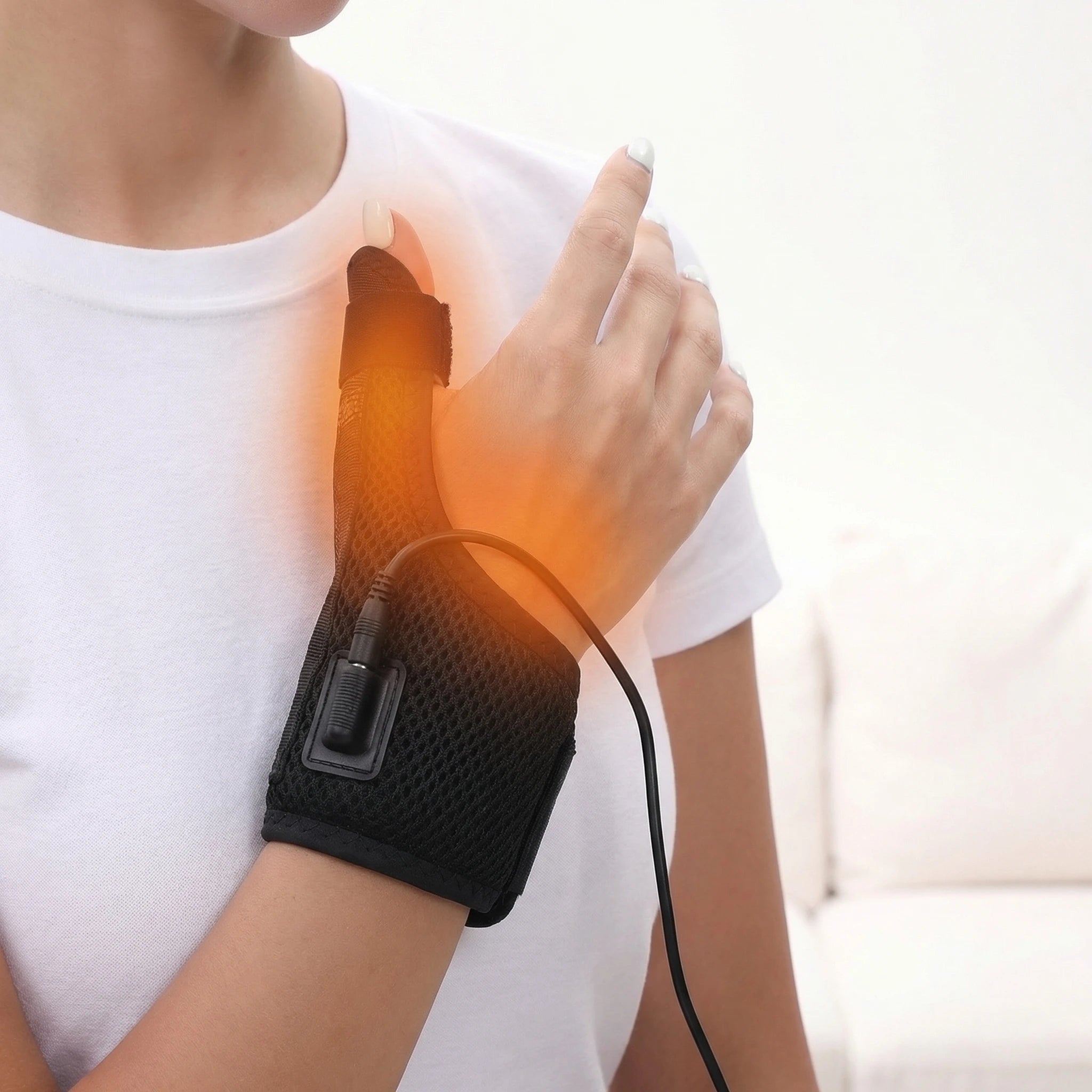 Masajeador de pulgar y muñeca calentado, artritis alimentada por USB, alivio del túnel carpiano, tendinitis del pulgar, esguinces, dolor, alivia la relajación muscular
