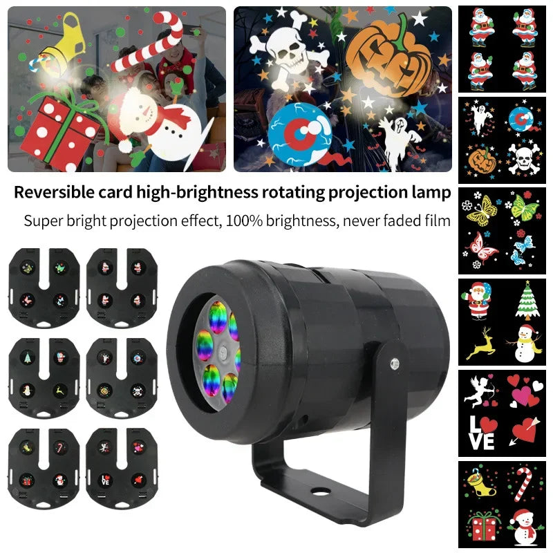 Luces de proyector de Navidad, lámpara de proyección Led para vacaciones al aire libre, decoración navideña impermeable, luz láser de copo de nieve, luces de escenario para fiestas