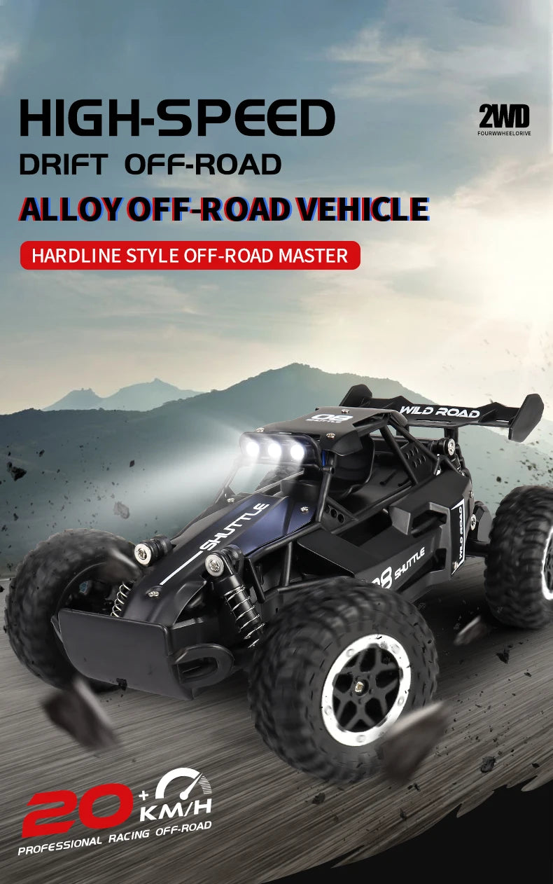 Coche RC ZWN 1:16/1:20 Todoterreno con Luz LED y Control Remoto 2.4G