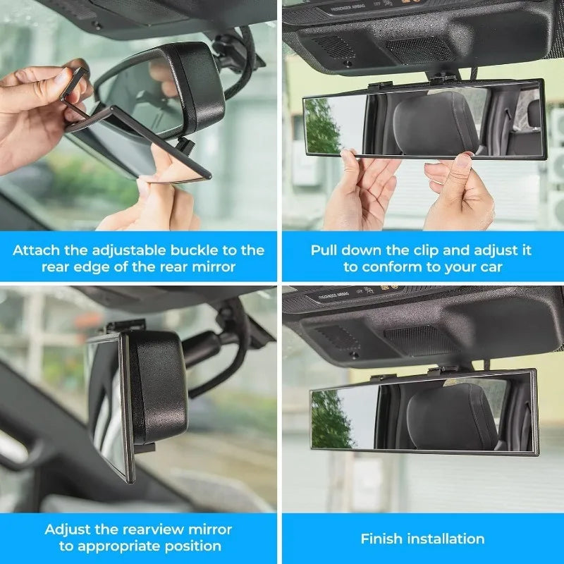 Espejos de coche para bebé, espejo retrovisor Interior, espejo retrovisor convexo gran angular, antideslumbrante, Monito auxiliar panorámico de gran visión