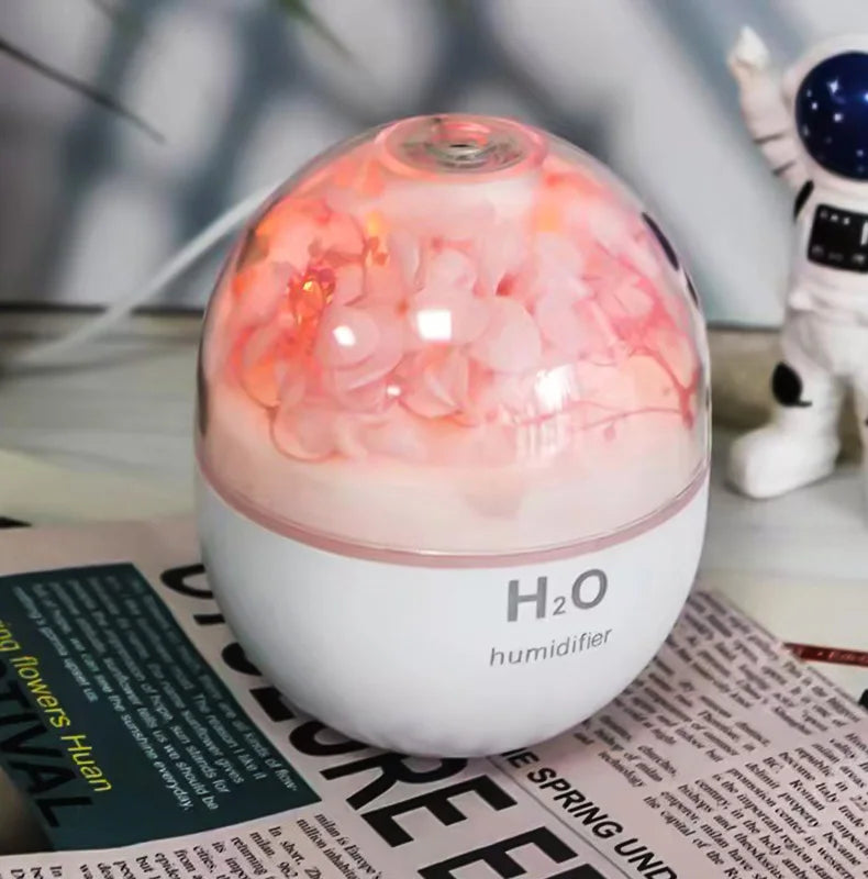 Humidificador Bola de Flores con Luz Nocturna