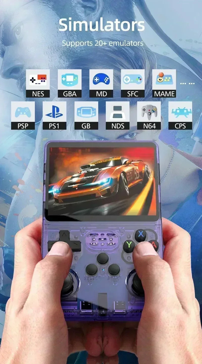 Consola de Juegos Portátil Retro R36S Pro, Pantalla IPS de 3.5 Pulgadas, 64GB a 256GB
