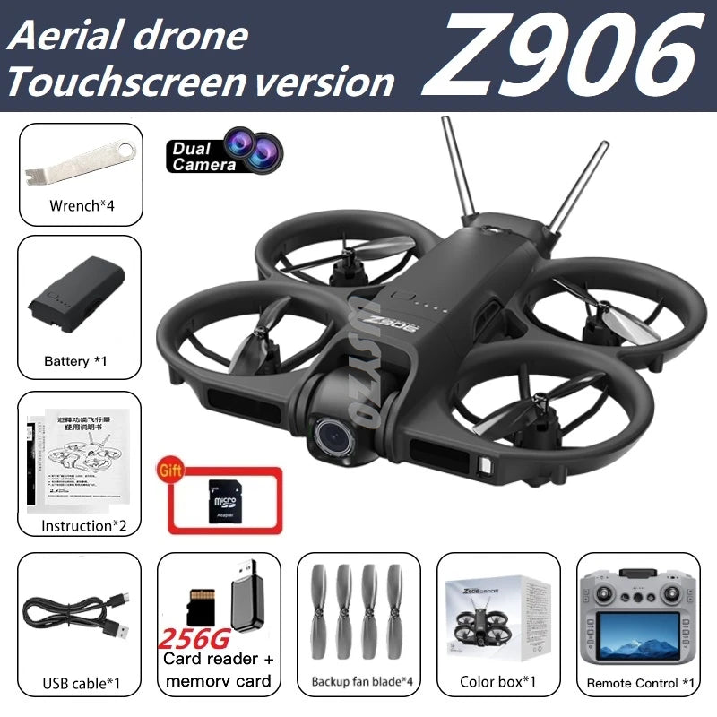 Mini Dron Z906 con Cámara HD WiFi FPV, Cuadricóptero RC, Fotografía Aérea
