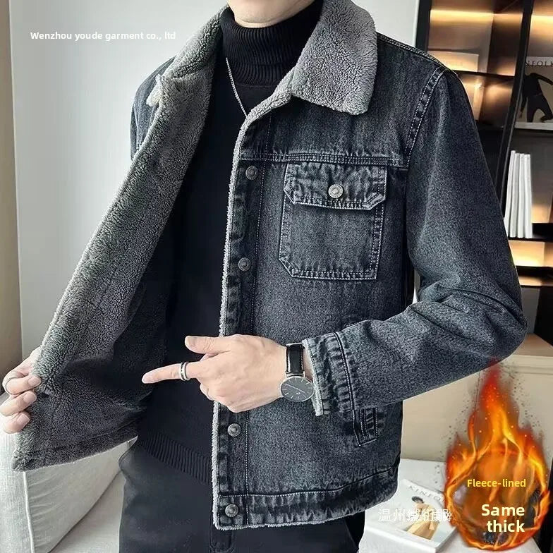 Chaqueta Vaquera de Invierno para Hombre con Forro de Borrego