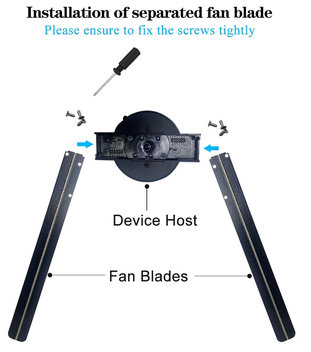 Ventilador Holográfico 3D WiFi 42CM Pantalla Publicitaria