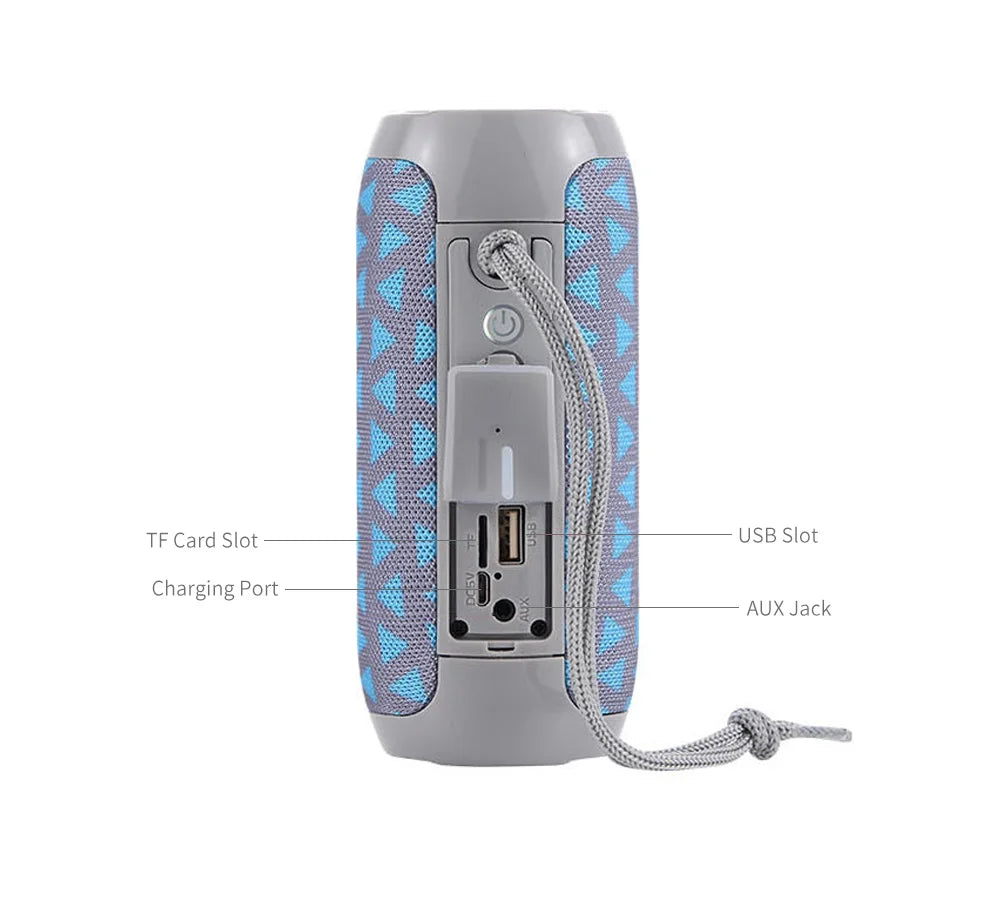 Altavoz Bluetooth T & G TG117, caja de sonido portátil TWS, altavoz resistente al agua, altavoces envolventes estéreo para exteriores, compatible con Radio FM TF