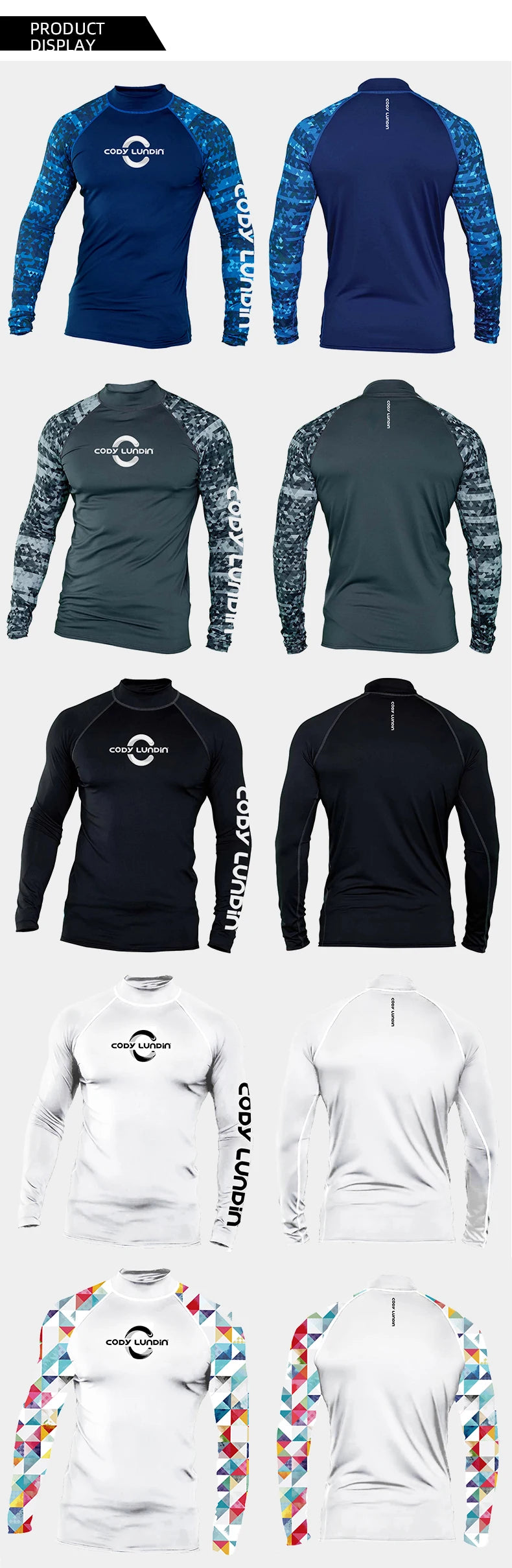 Camiseta de Compresión UV para Hombre, Surf y Natación