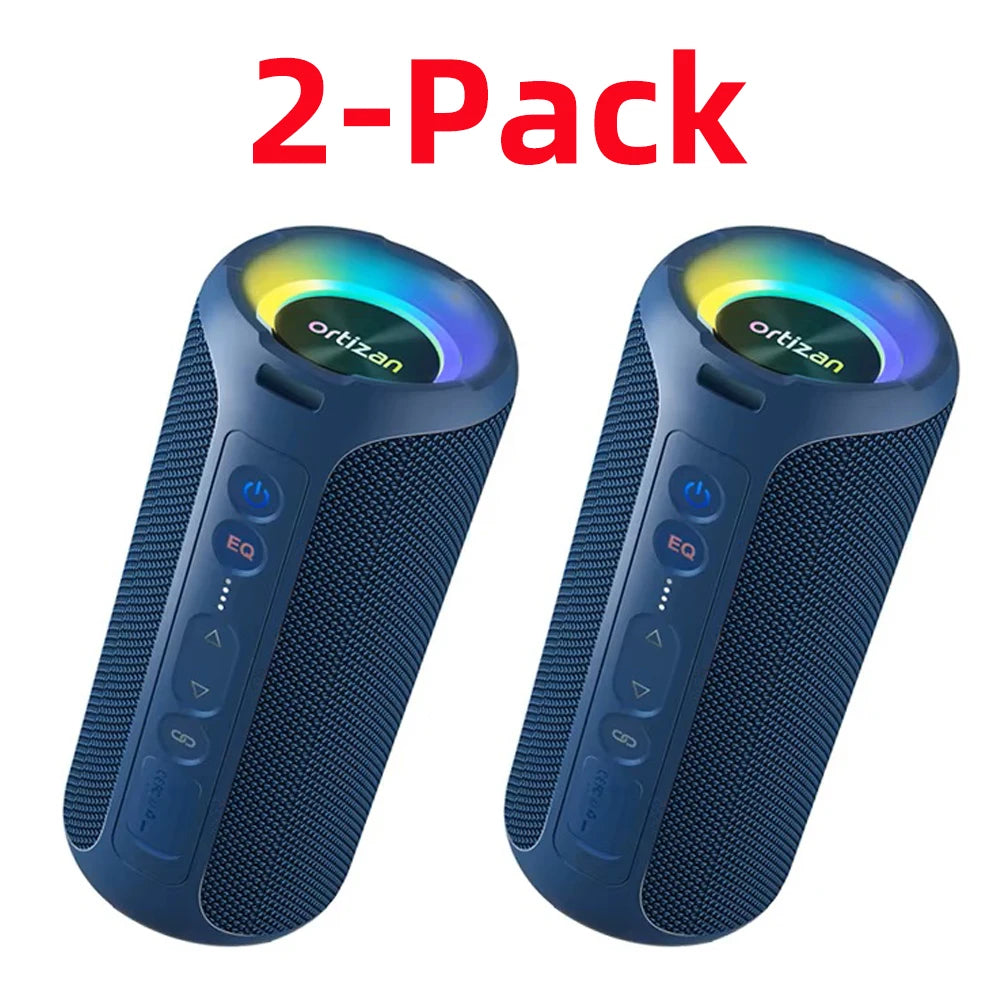 Altavoces Bluetooth Ortizan 40W altavoz inalámbrico portátil para exteriores con graves mejorados 30 horas IP7 altavoz de ducha impermeable Bluetooth 5,3