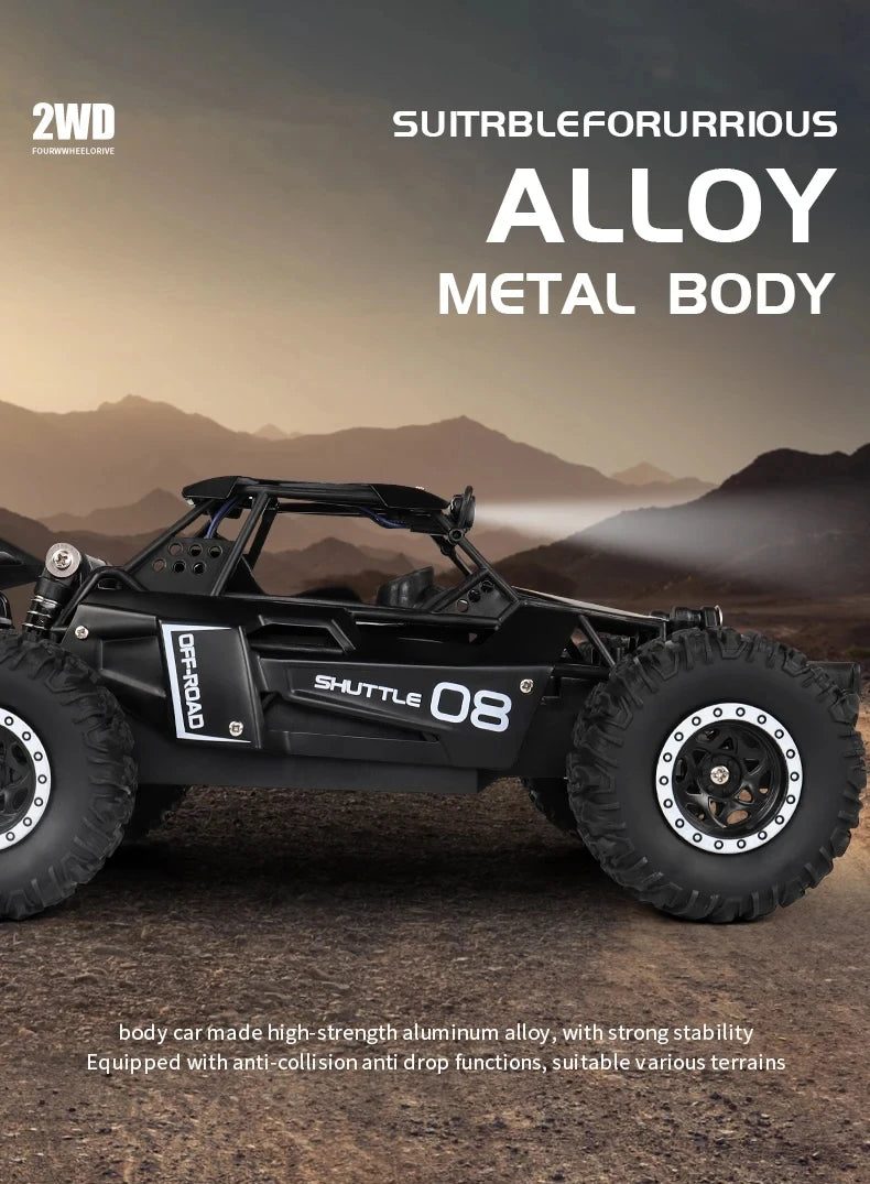 Coche RC 1:16 con Luces LED, Todoterreno, Vehículo de Escalada