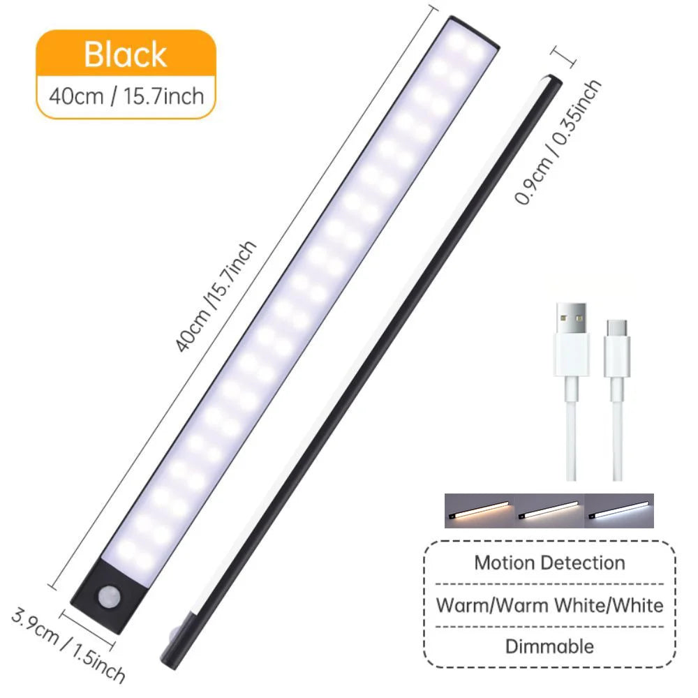 Luz LED para Gabinete con Sensor de Movimiento USB-C
