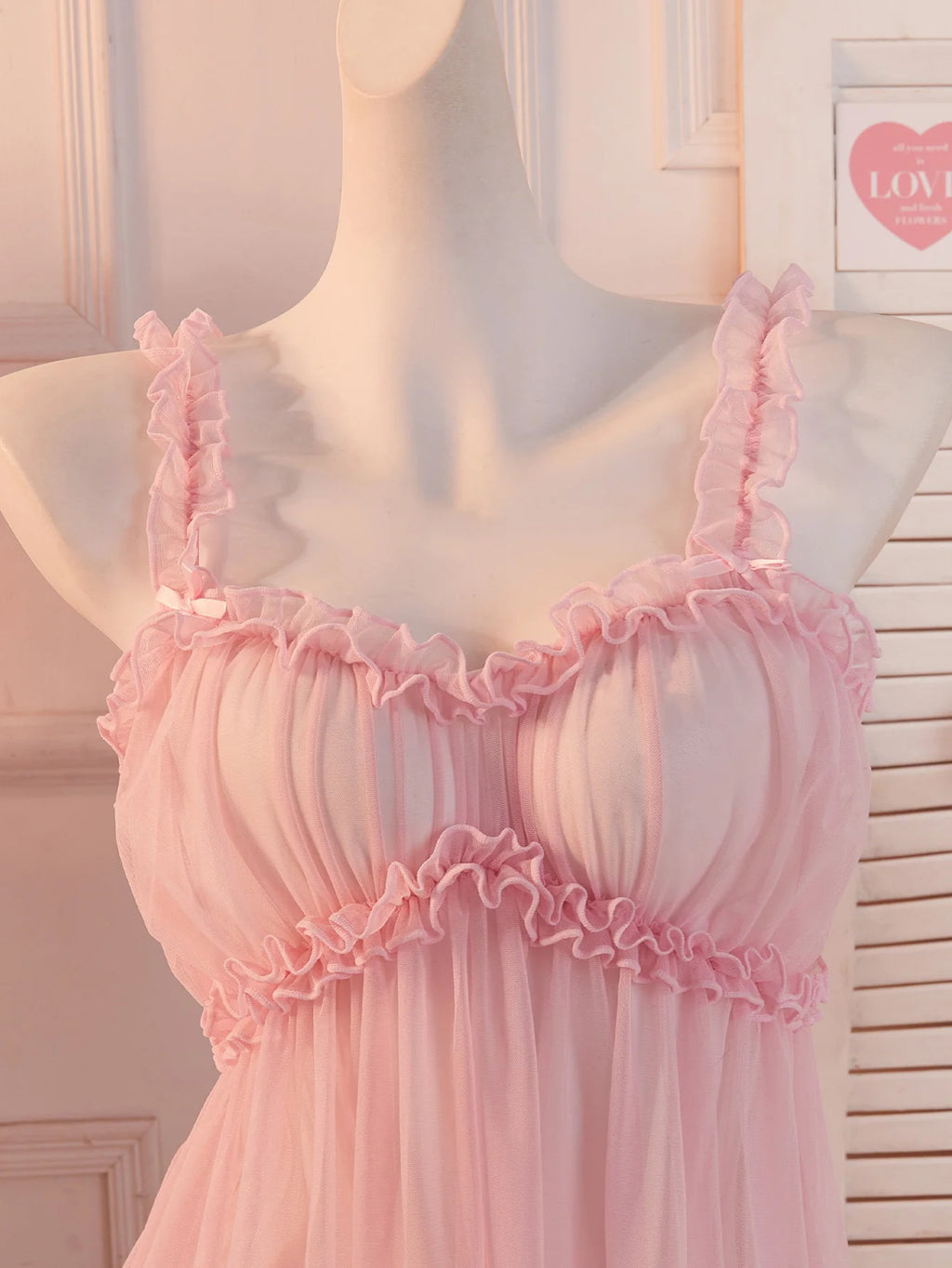 Vestido Babydoll Sexy para Mujer, Lencería Transparente con Tirantes