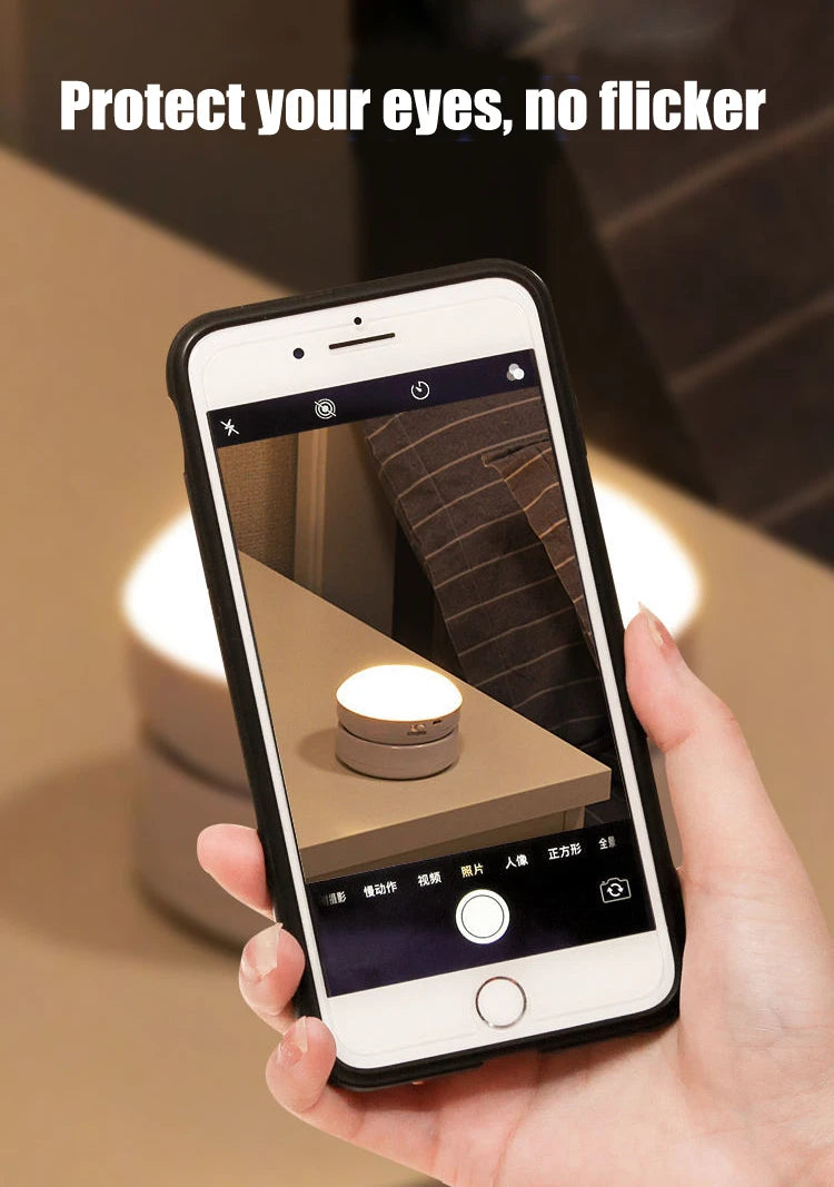 PZSUNLY-luz LED con Sensor de movimiento para armario, USB, para iluminación del hogar, dormitorio, armario, lámpara, luces recargables