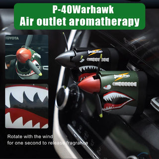 Adorno para Auto Avión P-40 Warhawk con Difusor de Perfume