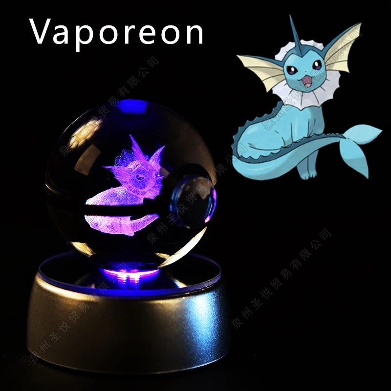 Lámpara Nocturna Pokémon Bola de Cristal 3D Pikachu