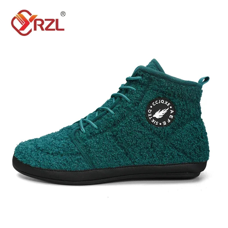 YRZL zapatos de algodón para hombre, zapatillas ligeras de invierno de alta calidad, mocasines de algodón para interiores de felpa, zapatos cálidos de invierno para hombre