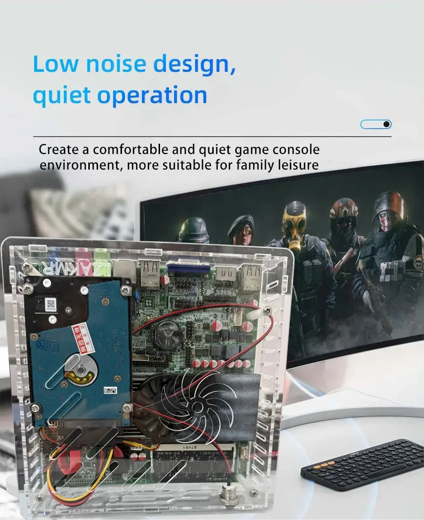 NUEVA Super Consola U7, Conecta y Juega en el Televisor, Disco Duro de 500 GB, Más de 70 000 Juegos Retro, Windows 11, 4 GB de RAM, 80 Emuladores para Wii, PS2, SS, DC, PSP, GAMECUBE