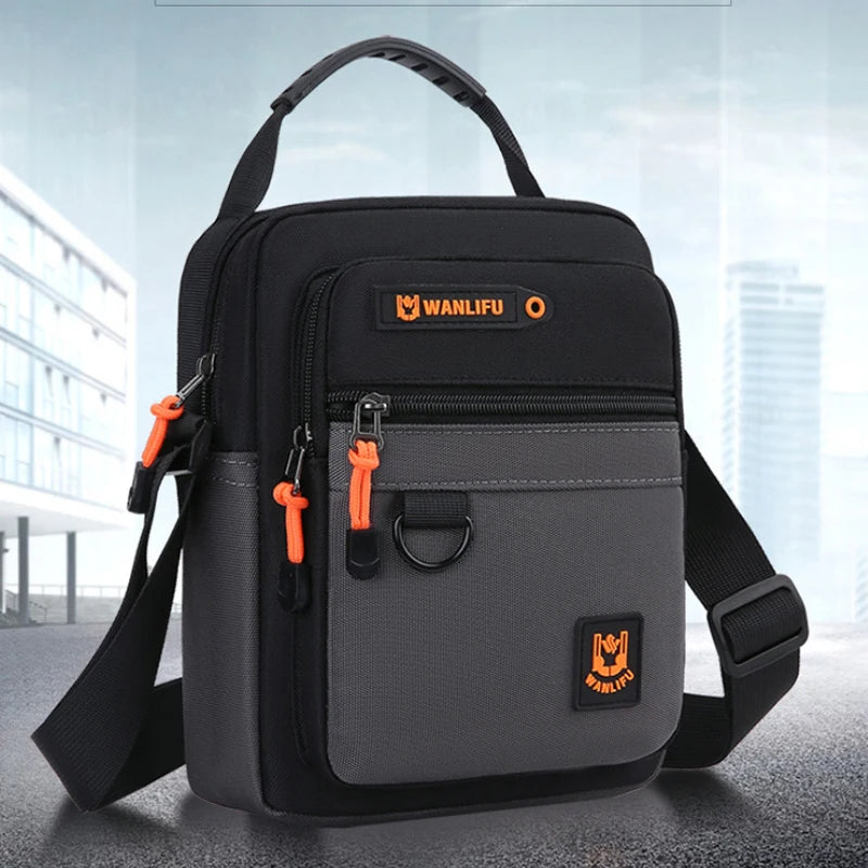 Bolso cruzado para hombre con correas ajustables, bolso de hombro multifuncional para desplazamientos diarios, bolso informal para exteriores