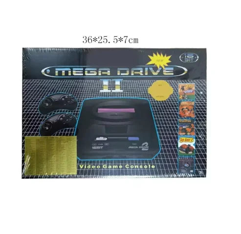 Consola de Juegos Retro de 16 Bits para Sega Mega Drive 2, Consola de Juegos MD de Estilo Antiguo (Incluye 5 Juegos de Diferentes Tipos)