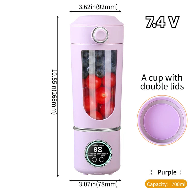 Licuadora Portátil para Batidos 700ml 12 Cuchillas