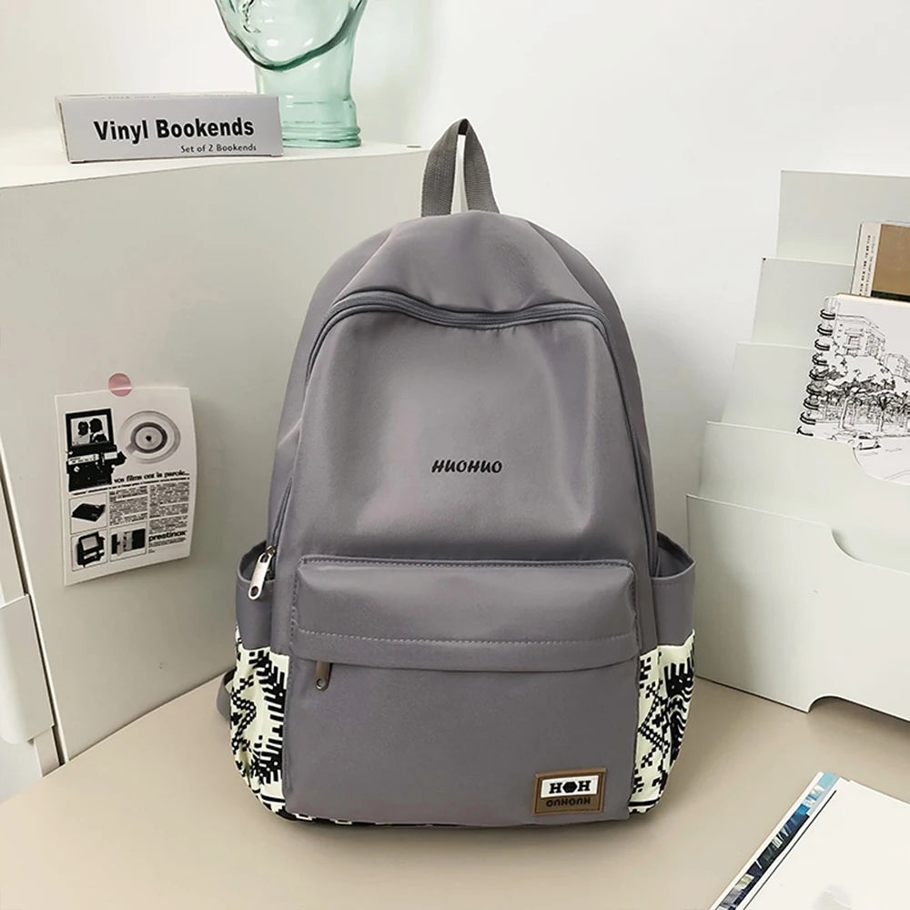 Mochila de Nailon Multibolsillos para Escuela y Uso Diario