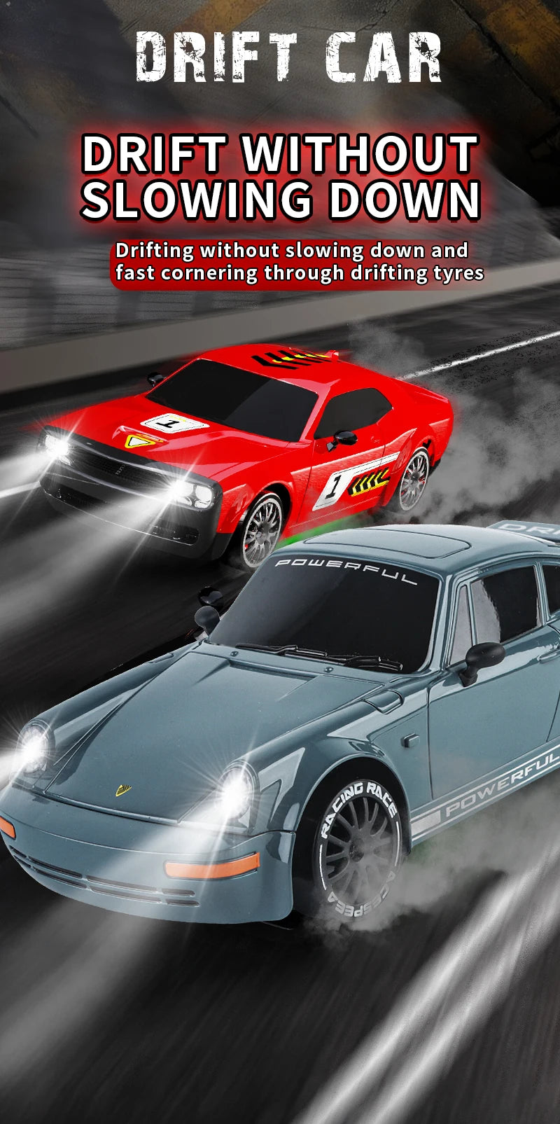 Coche RC KF27 1:20 Drift 4WD 2.4G con Luces LED