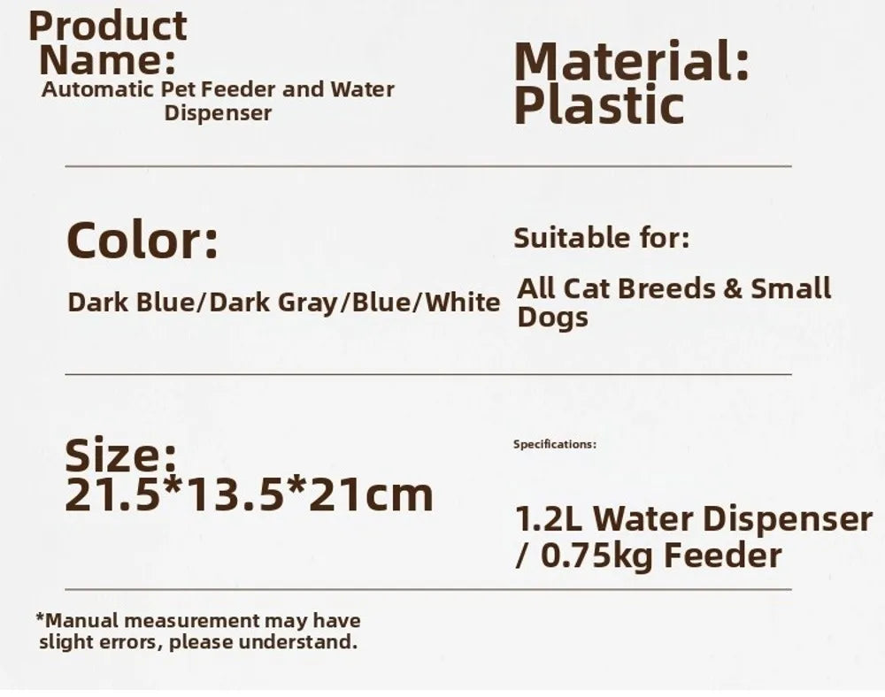 Comedero Automático para Mascotas de 1.2L/1.5L, Dispensador de Agua de Plástico de Gran Capacidad para Perros y Gatos, Juego de Comederos, 3 Colores, 2 Estilos