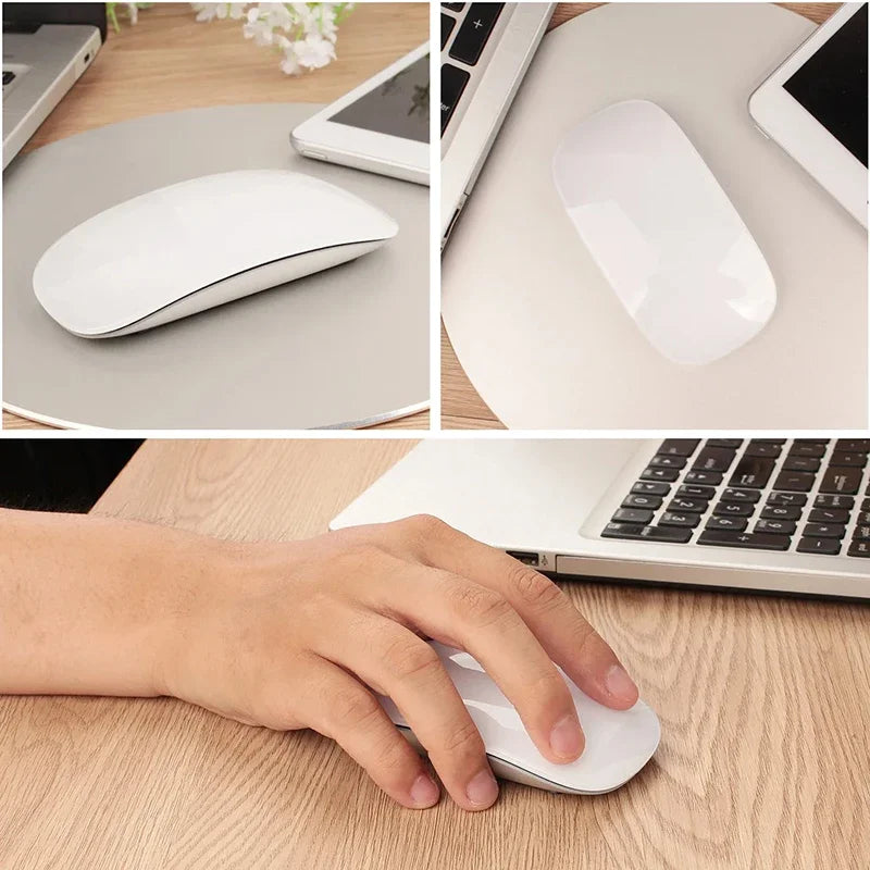 Ratón inalámbrico Bluetooth mejorado para ordenador, recargable, táctil, delgado, ergonómico, de modo dual, silencioso, para Apple Macbook Air