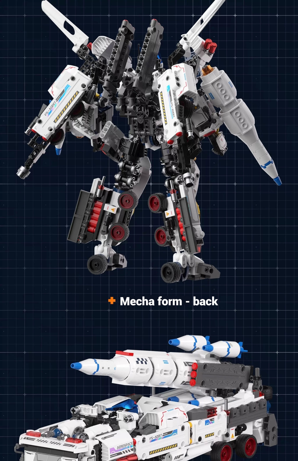 JAKI transformado Mecha coche misil militar cohete modelo de coche montaje, bloques de construcción Mecha juguetes de construcción, regalos de juguetes para niños
