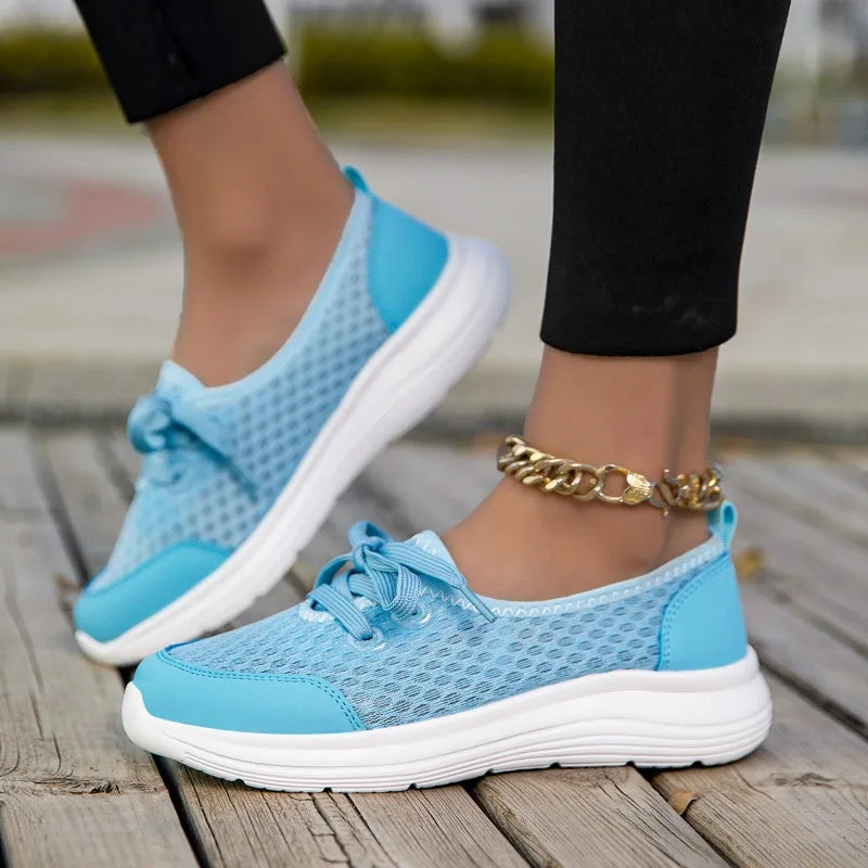 YRZL Zapatillas de deporte para mujer, zapatos informales sin cordones, malla transpirable, cómodos, suaves, mocasines clásicos para conducir, zapatos para mujer
