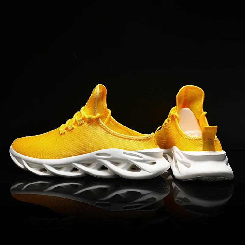 YRZL medias zapatillas de deporte para hombre, zapatos casuales de moda, zapatillas deportivas ligeras de punto transpirable para exteriores, zapatillas para caminar con amortiguación