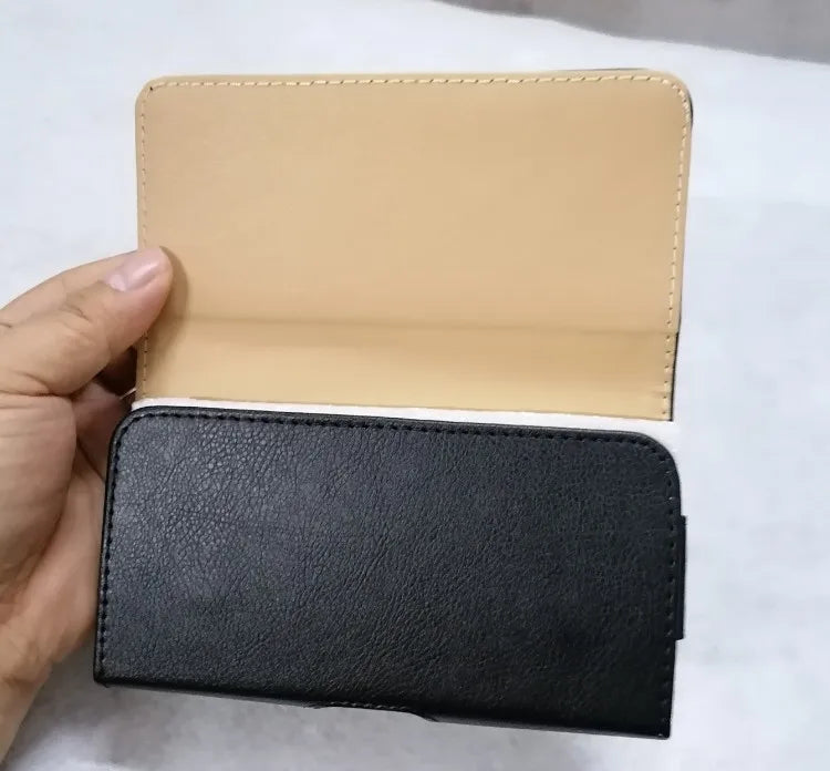 Funda Universal de Cuero para Teléfono con Clip para Cinturón