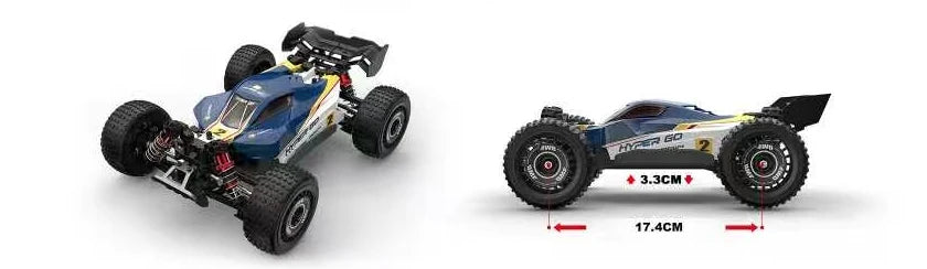 Coche RC 1/16 4WD sin Escobillas, 60 KM/H, Control Remoto 2.4G