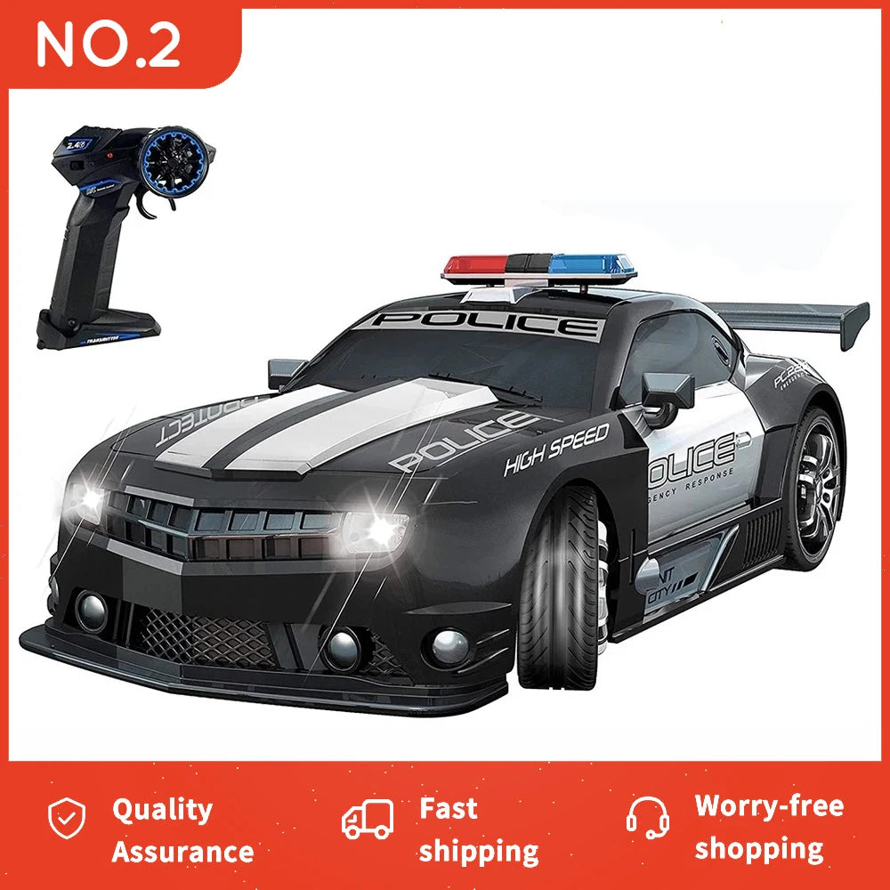 Auto RC Policía 1:12 Control Remoto 2.4G Alta Velocidad